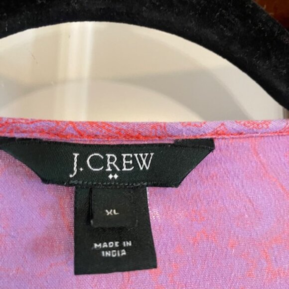 J.Crew Pink Paisley 3/4 Sleeve Tunic, Size XL - Picture 4 of 6